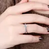Neetim Real 3 Carat Wedding Ring for Women 925 Sterling Silver Round Brilliang Lab Diamond Engagement Ringsギフト240124