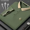 Men's Polos Spring Summer Solid Short Sleeve Polo Shirts For Men Large Tees Striped Button Letter Embroidery Pullover Fashion Casual Tops