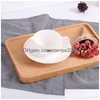 Diskplattor Trä rektangarte Tray Round Fruits Dessert Pizza Sushi Wood Cake Dish MECO-Friendly Home Kitchen Table Seary BH8599 DHXI5