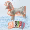 Vêtements de chien d'été classique des vêtements imperméables transparents de poule pour chiot pour le manteau extérieur creux de compagnie de compagnie