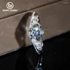 Cluster Ringen Moissanite Ring Koningin Kroon S925 Sterling Zilver 18K Verguld Voorstel Fijne Sieraden Voor Vrouwen Bruiloft Cadeau