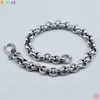 BOCAI S925 bracelet à breloques en argent sterling simple mode boucle en S chaîne O pur Argentum main chaîne bijoux pour hommes et femmes 240123