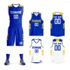 Men's Tracksuits Men College Basketball Set Throwback Professional Jerseys DIY Customized Vest & Shorts Sports