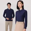 Pullover Shirt Men Golf Polo Wear Autumn Winter Long Sleeve Lapel Shirts Solid Color Button Polos for Women Customizable 240126