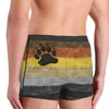 Underpants denim texturizado sem costura padrão de urso gay homens boxer briefs roupa interior bandeira do orgulho altamente respirável de alta qualidade sexy shorts presente