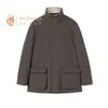 Mens Jackets Winter loro Stand-up Collar Long Sleeve Jacket Coats piana