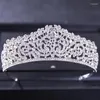 Hair Clips Wedding Crown Jewelry Bridal Accessories Women Baroque Rhinestone Crystal Tiaras Bride Queen Party Crowns Diadem