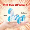 Mini RC Car Kids Toys Remote Control Stunt Car with Light Side Drive Vehice Children Gift All Terrain 4x4 Electric Model 240127