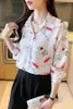 Women's Blouses Arrival Ladies' Shirts For Elegant Style Button-Down Tops With Graceful Printing Spring Autumn Blusa Mujer