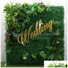 Autres événements Fournitures de fête Plantes artificielles Herbe Mur Toile de fond Fleurs Mariage Panneaux de haie de buis pour jardin extérieur intérieur de Dhv0V