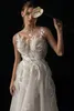 Custom Size High End Fashion Designer A Line Wedding Dresses 3D Flored Applique Sweetheart Strap Shoulder Bridal Gowns Sweep Train Robe Vestido De Noiva