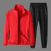 Spring Autumn Mens Two Piece Set Jacket Pants Ytterkläder Solid Color Plus Size Men Tracksuit Outdoor Casual Sports Suit 240131