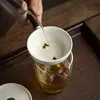 Filtro de chá de cerâmica folha kung fu conjunto de chá infusor criativo artesanal café chá filtros acessórios de cozinha teaware 240118