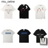 24SS Flash Summer T -shirt Stylist Men Tee gjorde Italien modemärke Kort ärm bokstäver Tryckta kvinnor Kläder Kvinnor Mens Tshirts