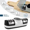 Andra knivtillbehör Kitchen Electric Sharpener USB Raddbart dubbelhuvud för SCISSOR Cutter Professional Sharp