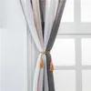 Curtain Linen Window Drapes And Curtains For Living Room Striped Pattern Semi Sweep To Floor Privacy Bedroom/ Hall Set Of