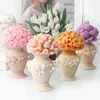 Craft Tools Lily Bouquet Vase Candle Silicone Mould DIY Simulation Hydrangea Flower Soap Resin Mold Rose Wedding Decor Valentine's Day Gifts