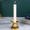 Ljushållare hem hantverk ornament geometrisk rund smidesjärnhållare ljusstake bord