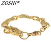 Link Armbanden ZOSHI Mode Punk Goud Kleur Dragon Charm Voor Vrouwen Armbanden Mannen Pulseira Sieraden Gift