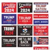 Bannervlaggen maken ARMER AGERE 2024 Trump 90x150cm verkiezing President Flag Joe Biden Lets Go Brandon Hanging Banners Bh5732 Drop de Dhinz