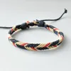 Charm Bracelets 8Pcs/Set Braided Couple Bracelet Men Women Handmade Thread Adjustable Rope Sporty Wristband Friend Jewelry