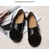 Womans Flats Loafers Shoes Soft Genuine Leather Casual Shoes Big Size 3544 Mocassin Boat Shoes for Women Hook Loop de mujer 240123