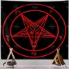 Tapestries Inverted Pentagram Tarot Card Tapestry Wall Hanging Astrology Divination Witchcraft Aesthetic Room Decor Cloth