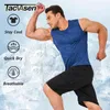 Canotte da uomo TACVASEN T-shirt senza maniche ad asciugatura rapida Mens Gym Fitness T-shirt da allenamento leggera Running Sportswear Muscle Tee Vest