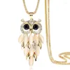 Pendentif Colliers En Gros Goutte Femmes Hibou Collier Pull Chaîne Longue Bijoux