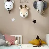 Mignon éléphant lapin cerf en peluche poupées en peluche montage mural tête d'animal pour chambre d'enfants maternelle jouets décoratifs 240201