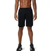 メンズショーツダブルデッキランニングメンジムフィットネストレーニングクイックドライショートパンツ男性アウトドアスポーツジョギングバミューダバスケットボール