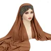 Roupas étnicas Kepahoo Mulheres Muçulmanas Dormir Quimio Chapéu Beanie Seda Macia Com Lantejoulas Hijab Headwrap Headscarf Turban Cap Headwear