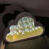 DIY Cloud Tulip LED Night Light Material Package Gift for Girl Creative Mirror Table Lamps Bedroom Ornament Home Decoration 240122