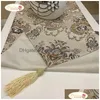 Table Runner Proud Rose Luxury Coth European Jacquard Bed Flag Fashion Household Adornment Supplies 220615 Drop Delivery Home Garden Dhltf