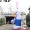 wholesale 6mH (20ft) With blower giant inflatable easter bunny with egg&brush large rabbit animal for holiday decoration