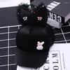 Bola Caps Doit Coreia Crianças Hip Hop Boné de Beisebol Verão Lantejoulas Orelhas de Coelho Chapéu de Sol Dos Desenhos Animados Meninos Meninas Snapback