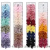 Akcesoria do włosów 12pcs/zestaw Grosgrain Wstążka Mini łuki z klipsem dla dziewcząt spinki do włosów butique barrettes Nakrywa słodkie dzieci