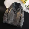 Leather and Fur Integrated Jacket Mens Mink Plush Thickened Work Clothes Couple Motorcycle Clothing Lamb Wool Trendy IRMF