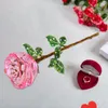 Fleurs décoratives Saint-Valentin Cristal Rose Fleur Décoration De Bureau Fête Des Mères Pièce maîtresse Décor De Table Pour Amis Petit Ami Ses Femmes Lui