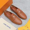 Explosion hot Mocassin Capri Femme 1ACG2W Cuir de veau lisse marron cognac lignes épurées Initiales accessoire style raffiné léger modèle confortable polyvalent