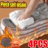 Kadın Socks 4pcs Kendi kendine ısıtılmış termal spor tabanları ayaklar için kış kalınlaşmış yün içi inol şok emme ayakkabı pedleri erkekler