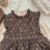 Mädchen Kleider Deer Jonmi Koreanischen Stil Winter Baby Mädchen Floral Gedruckt Quilten Kleid Ärmellos Verdicken Warme Kinder Baumwolle gefüttert