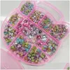 Decorazioni per nail art 1 scatola 3D Kawaii Crystal S Orso/Gatto Gemme Glitter acrilico per decorazioni Forniture Stampa sulle unghie 230818 Drop Deliv Dhax2