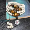 Bracelets en fil naturel étoile lune Bodhi Zi, perles de bouddha, colliers d'amusement culturel pour hommes et femmes, janvier 108