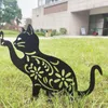 Garden Decorations Large Hen Black Kitten Silhouette Decor Chicken Non-metal For Gardening Ornaments Acrylic Yard Art Backyard Lawn Dec