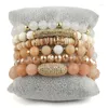 Strand RH Fashion Böhmen smyckedesigner Gemstone pärlstav armband set druzy charm 6 st stack armband set för kvinnor gåva