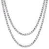 Handmade 5mm Moissanite Tennis Chain in Stock Pass Diamond Tester S925 Silver Bling Necklace Men Link