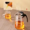 GIANXI Teekanne mit Teesieb, verdicktes Glas, beheizbare Teekanne, Ein-Knopf-Filterung, Teetrennung, Wasserkocher, Tee-Kaffeemaschine 240124