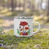 Tasses Champignon Abeille Escargot Baies Émail Camping Tasse 350 ml Campeur Enfants Cadeau D'anniversaire