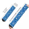 Chaussettes pour hommes Bleu marine Motif flocon de neige Mâle Hommes Femmes Bas d'été Hip Hop